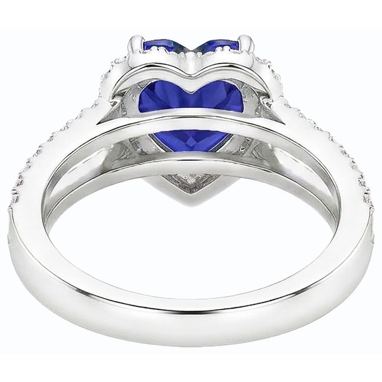 naturel round diamant 3.50carats bague sur blanc
