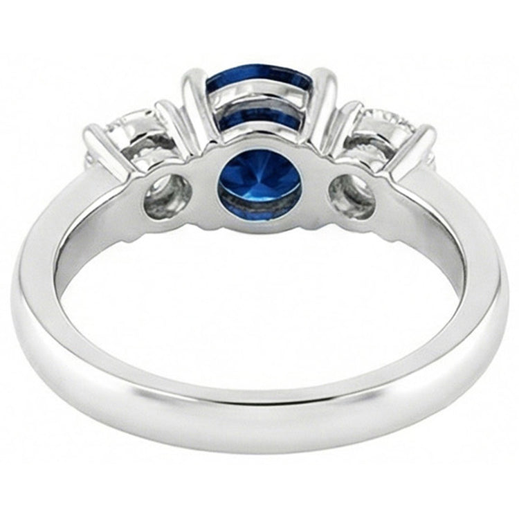 naturel round diamant 4.50carats bague vue de profil