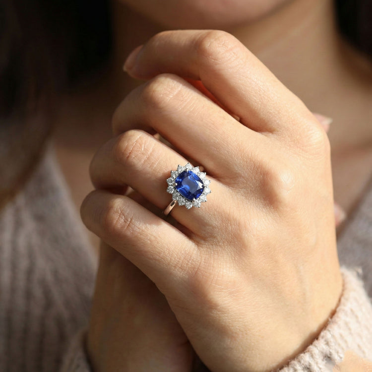 naturel round diamant 4.25carats bague détail anneau