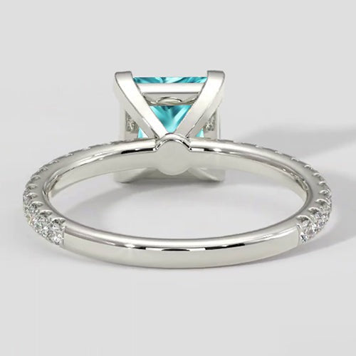 Bague Coussin Paraiba Bleu Tropical