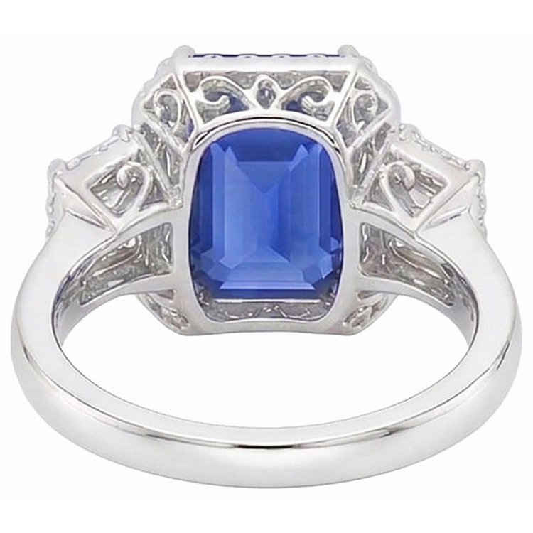 naturel diamant 4carats bague vue de dessus