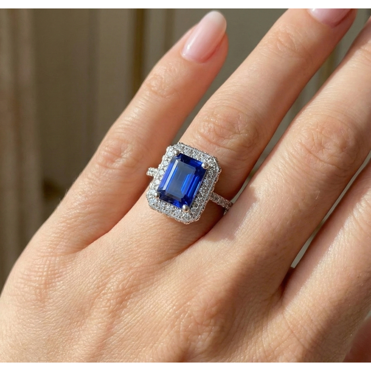 naturel diamant 4.25carats bague avec accents diamants