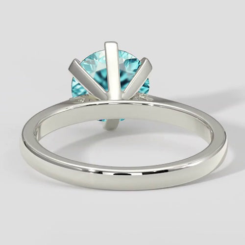 Bague Paraiba ronde bleue 3 carats