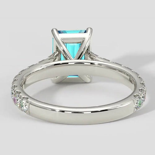 Bague Paraiba taille émeraude 2 carats