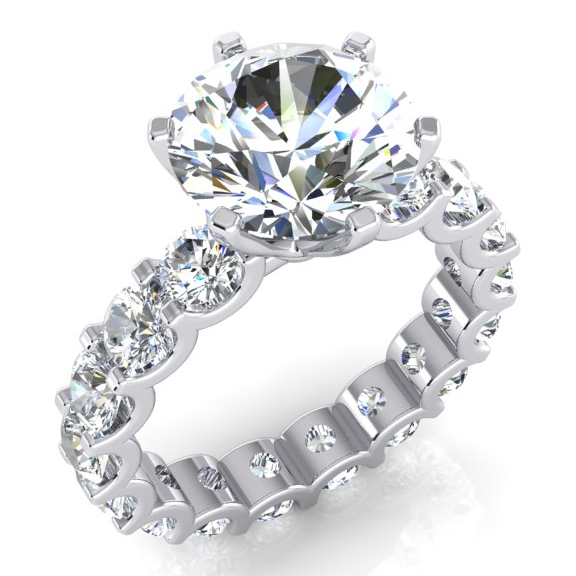 Bague en Diamant Extrait De Terre Naturelle Style Éternité Tige