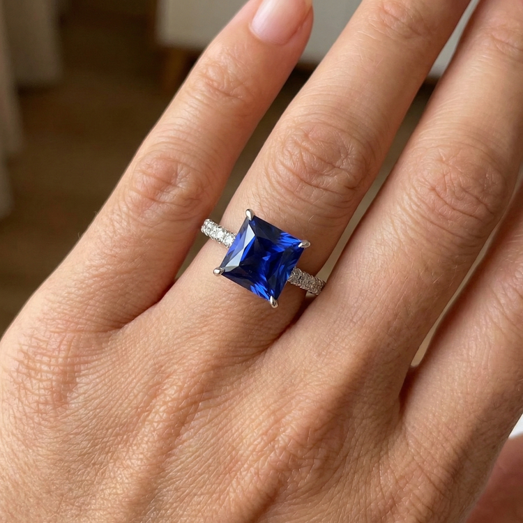 naturel diamant 5.50carats bague avec accents diamants
