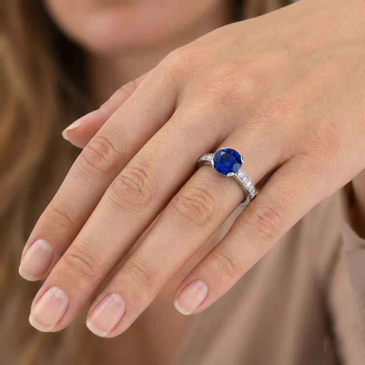 naturel round diamant 3.25carats bague détail anneau