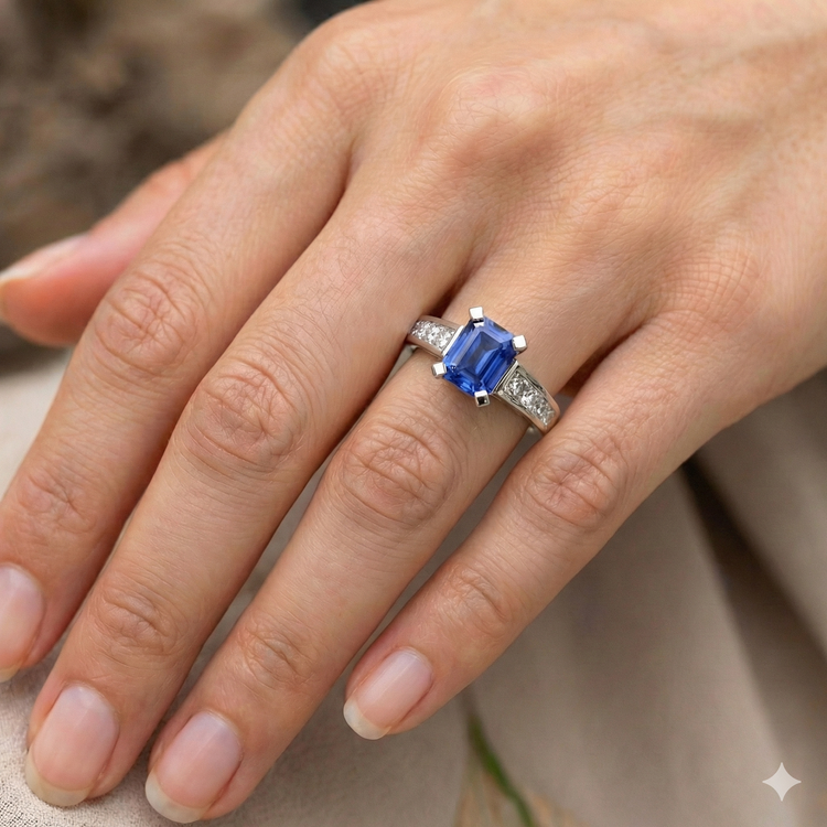 naturel diamant 3carats bague avec accents diamants