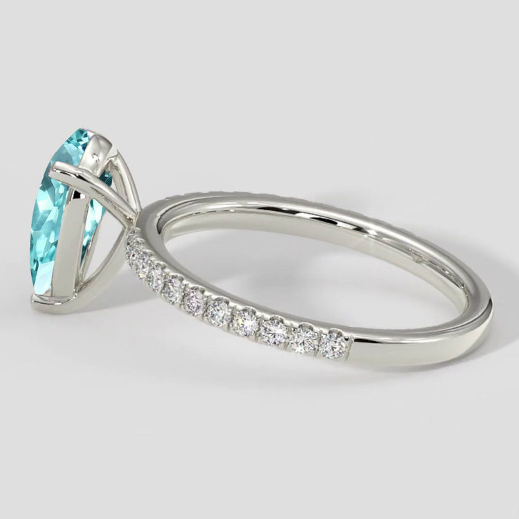 Bague de fiançailles en tourmaline Paraiba de 2 carats