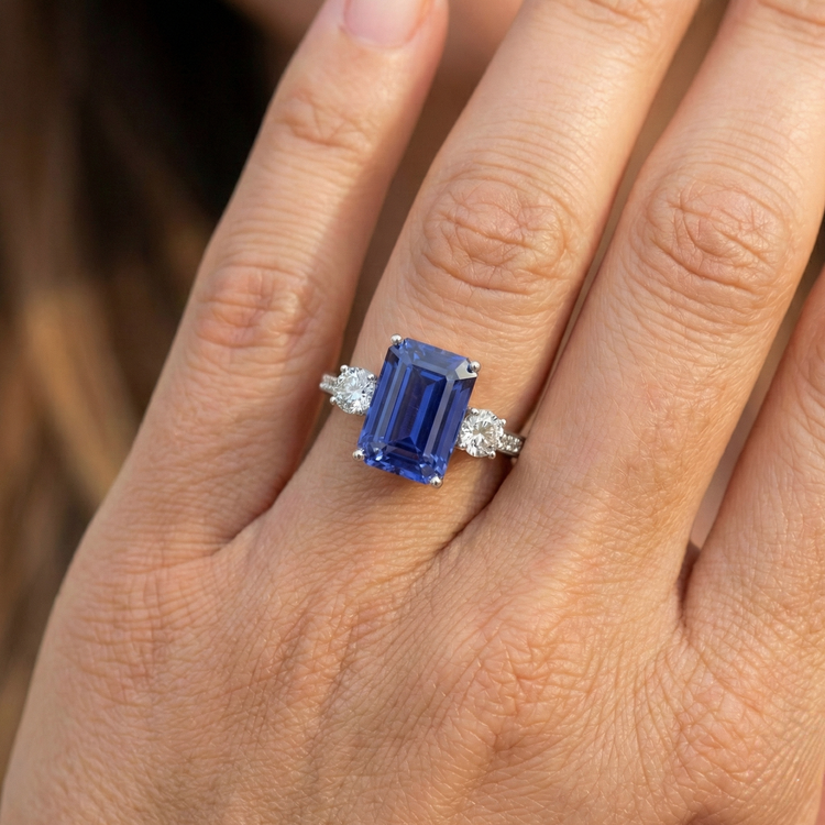 naturel diamant 5carats bague avec accents diamants