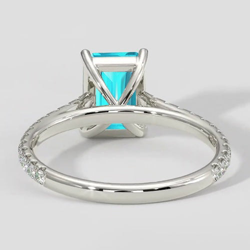Bague élégante en Paraiba taille émeraude
