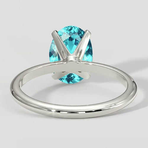 Bague en tourmaline Paraiba 2,50 carats taille ovale