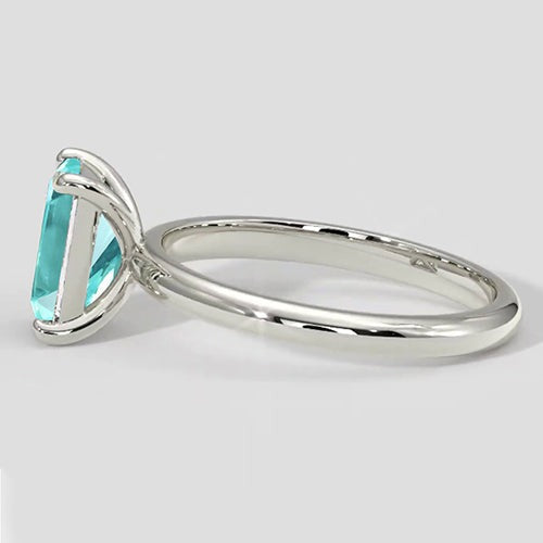 Bague en tourmaline Paraiba coussin 3 carats
