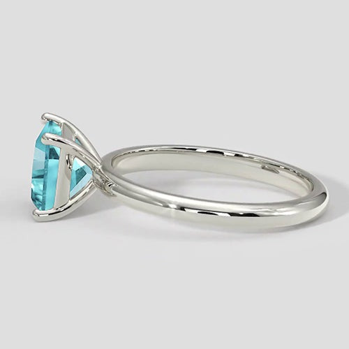 Bague en tourmaline Paraiba coussin de 1,25 ct