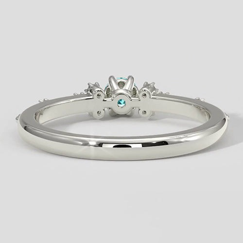 Bague millegrain tourmaline et diamants Paraiba