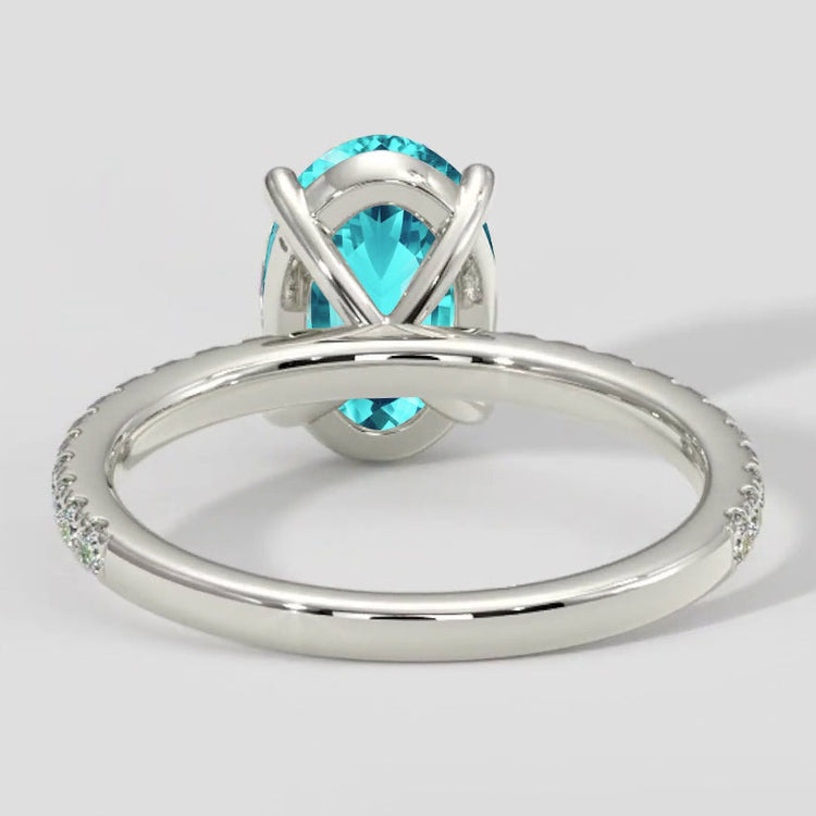Bague tourmaline Paraiba naturelle taille ovale