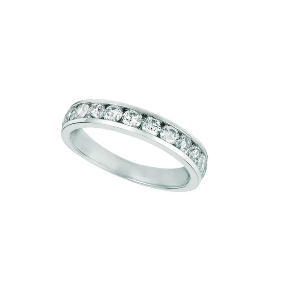 Bande D'Eternité Sertie De Réel Diamants En Or Blanc 14K 1 Carat Nouveau