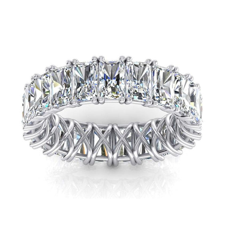 Bande Éternité Radiant Cut 11 Ct. Bijoux en Diamant D'or