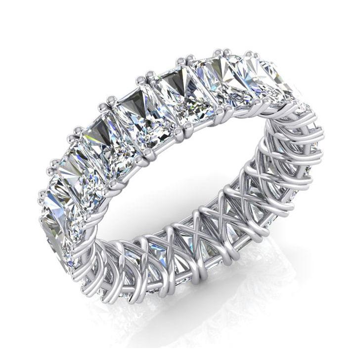 Bande Éternité Radiant Cut 11 Ct. Bijoux en Diamant D'or