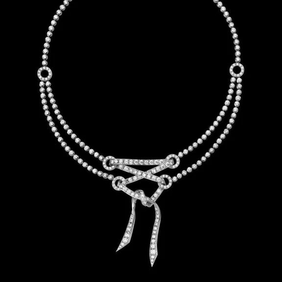 Beau Collier Réel Diamant Rond 28.30 Carats Bijoux Femme Solide