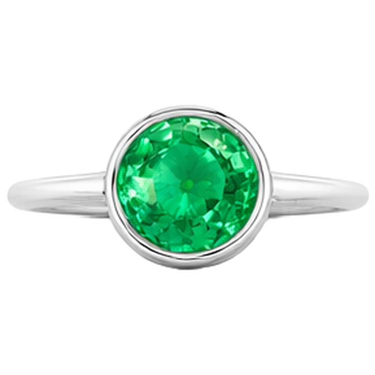Émeraude Colombienne Bague Pierre de Couleur – vue de profil