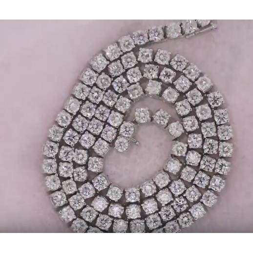 Bijoux Artisanaux Véritable Diamant Collier Tennis Homme 81 cm