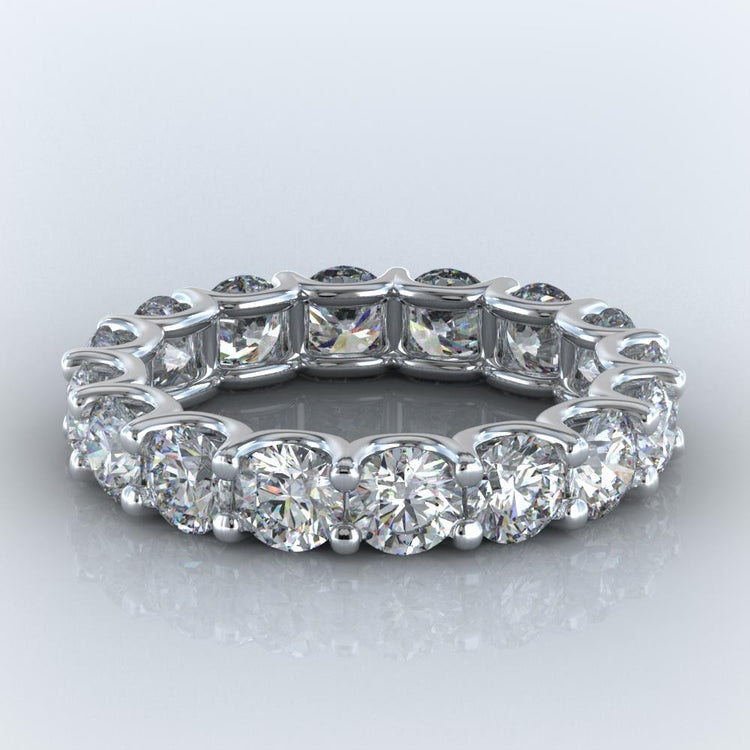 Bijoux D'alliance D'éternité En Véritable Diamant Rond De 4,80 Carats