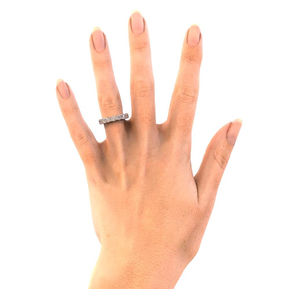 Bijoux D'alliance D'éternité En Véritable Diamant Rond De 4,80 Carats