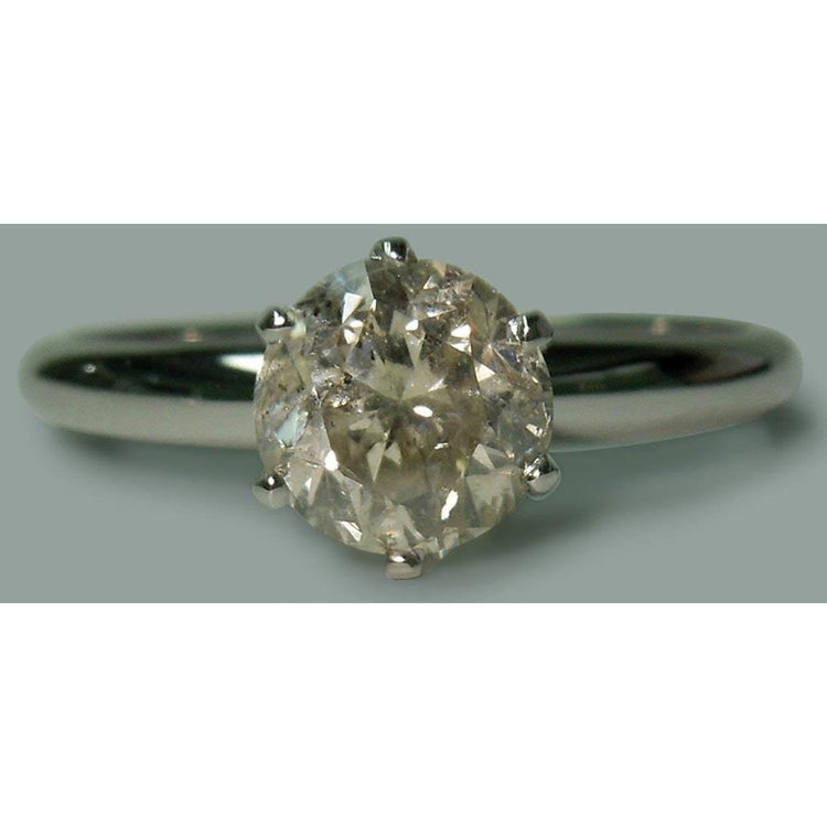 Bijoux De Bague De Fiançailles Solitaire Véritable Diamant Rond 1.50 Carat