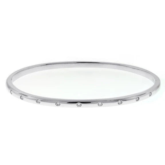 Bijoux Jonc De 1,50 Carat De Lunette Sertie En Réel Diamants Ronds