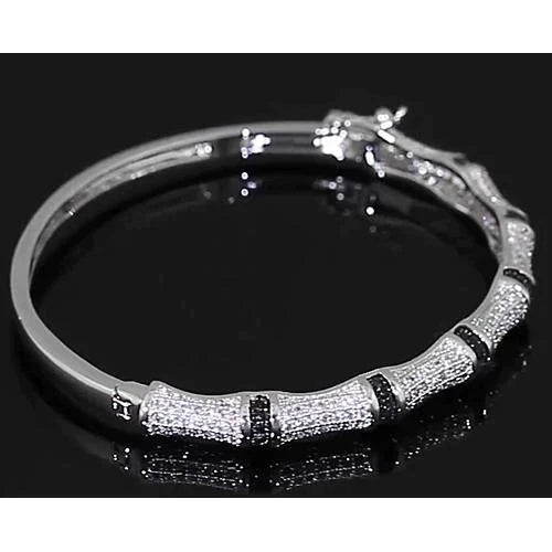Bijoux Personnalisés Jonc Réel Diamant Femme Or Blanc