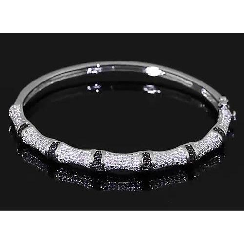 Bijoux Personnalisés Jonc Réel Diamant Femme Or Blanc