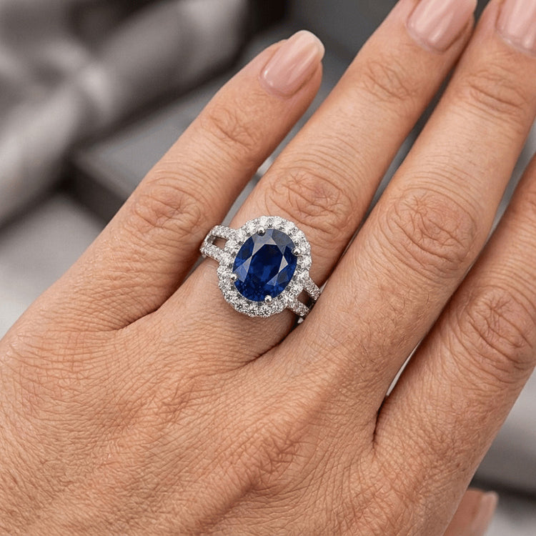 Bijoux Sri Lanka Stone Halo Diamond