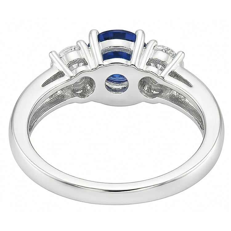 Bijoux de mariage en diamant Bague en saphir de Ceylan rond de 2 carats
