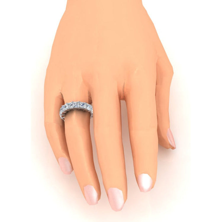 Bijoux en or 5 carats princesse Naturel diamant 34 éternité pour femme