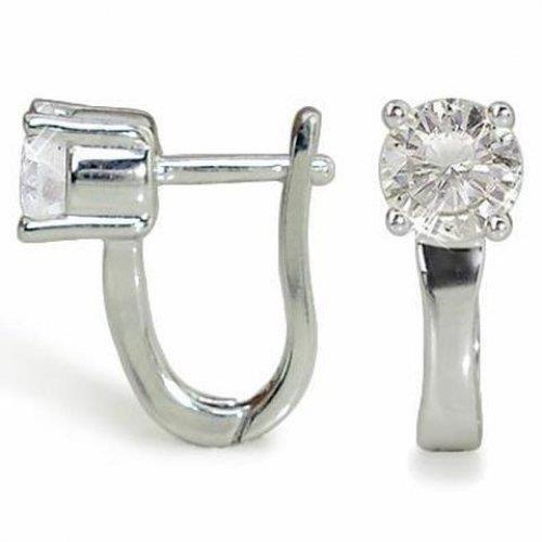 Boucle D'oreille Pendante En Réel Diamant Rond De 1.30 Ct Sertie De Griffes