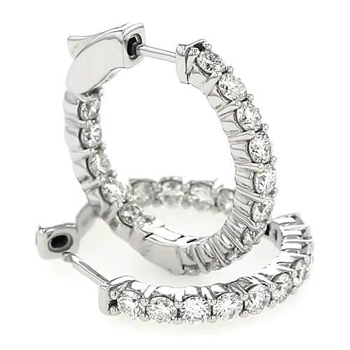 Boucle d'oreille en Réel diamant rond de 4,5 Carats Bijoux