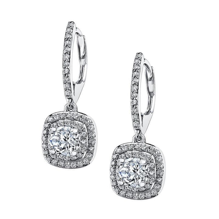 Boucles D'Oreilles Pendantes Rondes Scintillantes De 4.20 Carats Avec Naturel Diamants Pour Femmes