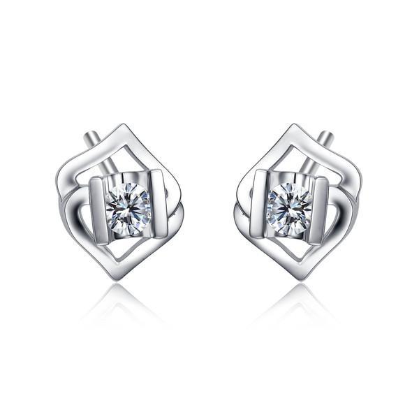 Boucles D'oreilles Clous D'oreilles Pour Femmes Avec Véritable Diamants Taillés En Brillant De 1.60 Ct