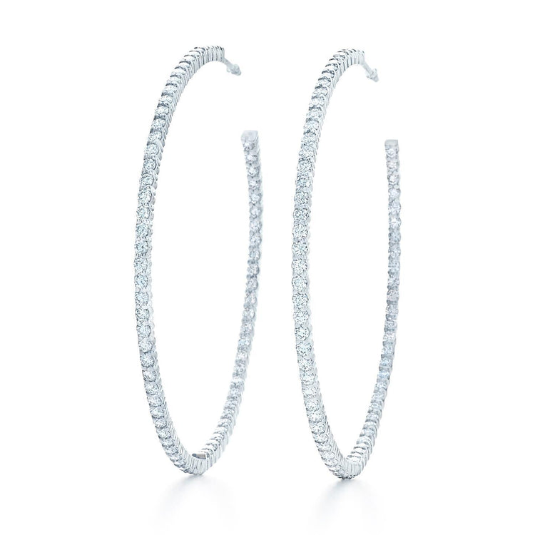 Boucles D'oreilles F Vvs1 Pour Femmes En Or 14K Avec Naturel Diamants De 4 Carats De Taille Ronde