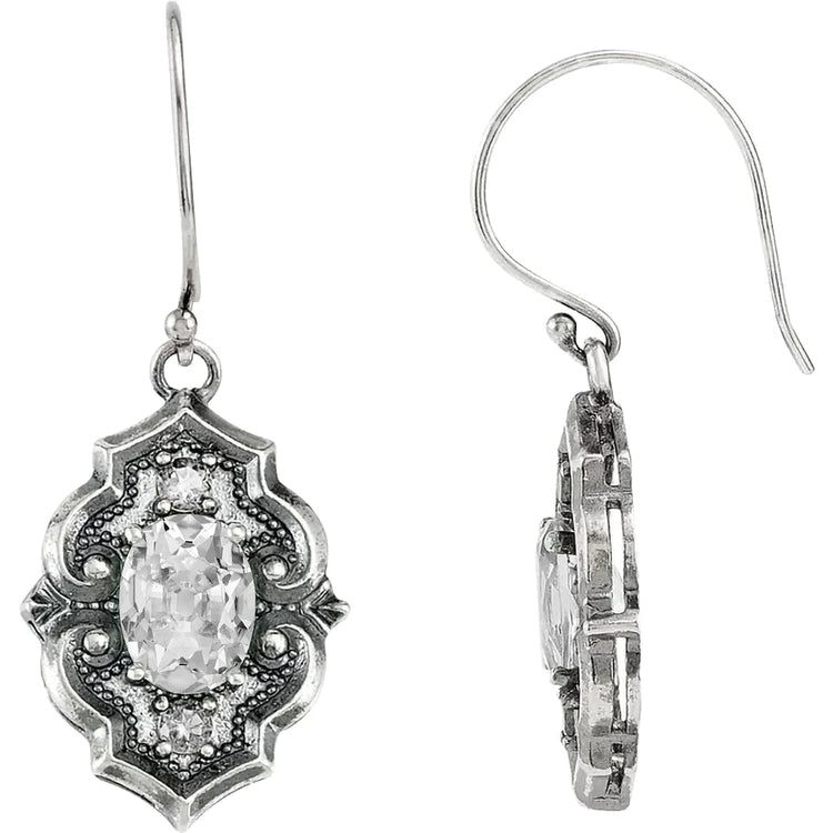 Boucles d'Oreilles Pendantes Ovale en Or Blanc 5 Carats et Réel Diamants Taille Ancienne Mine