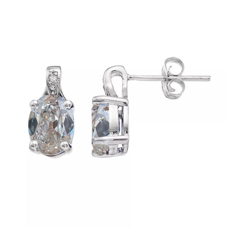 Boucles d'Oreilles Rondes et Ovales Vieux mineur Naturel Diamant 5.50 Carats Push Backs