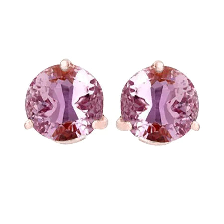 Boucles d'Oreilles à Tige De Pierre Gemme Kunzite