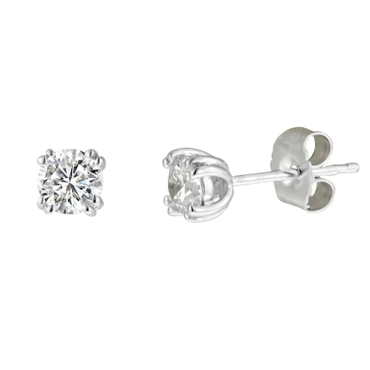 Boucles d'oreilles en Naturel diamants taille brillant de 2.00 ct pour femmes en or blanc 14K