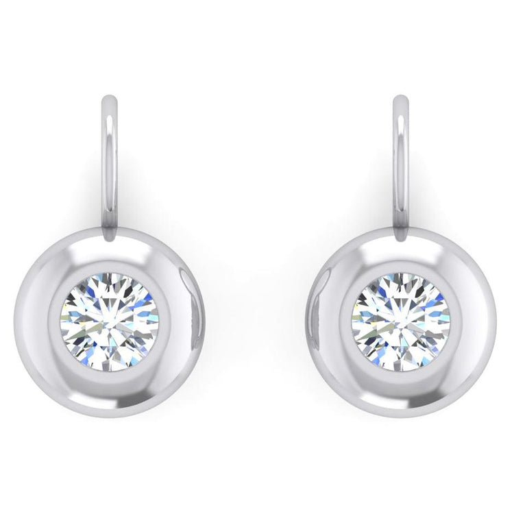 Boucles d'oreilles à Levier de Grande Avec Ensemble à Lunette