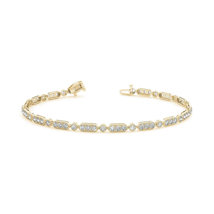 Bracelet 5,12 Carats De Véritable Diamants Ronds