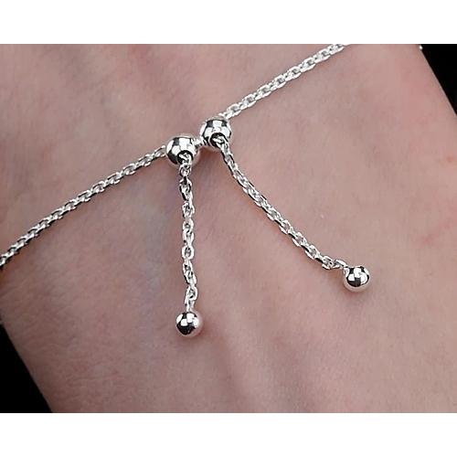 Bracelet Bijoux pour Femme en Réel Diamant de 2 Carats en Coeur