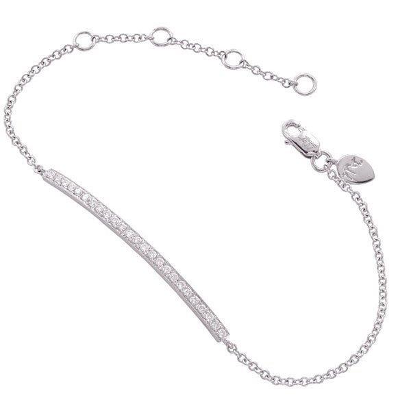 Bracelet Chaîne Avec Réel Diamants Ronds 2 Carats Pour Femme Et Homme En Or 14K