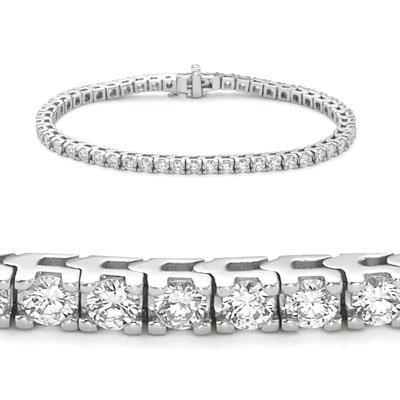 Bracelet De Tennis En Réel Diamant Formel à 10 Aiguilles