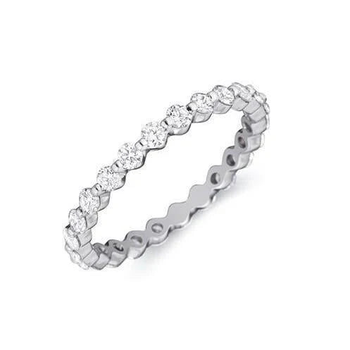 Bracelet D'éternité En Réel Diamant Taille Brillant De 2.40 Ct En Or Blanc 14K